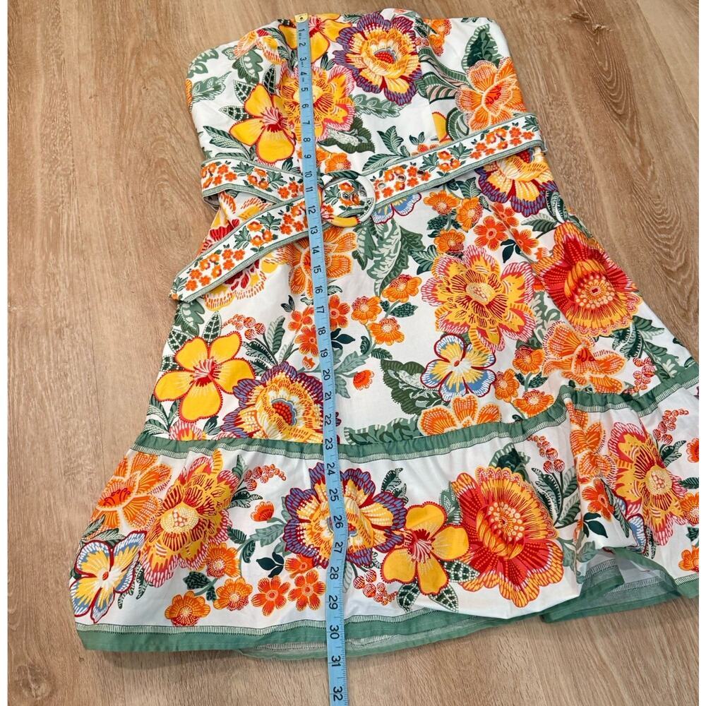 Joie Strapless Dress Women’s Size M 10 Colorful Floral Cruise Vacation Boho - Picture 10 of 15